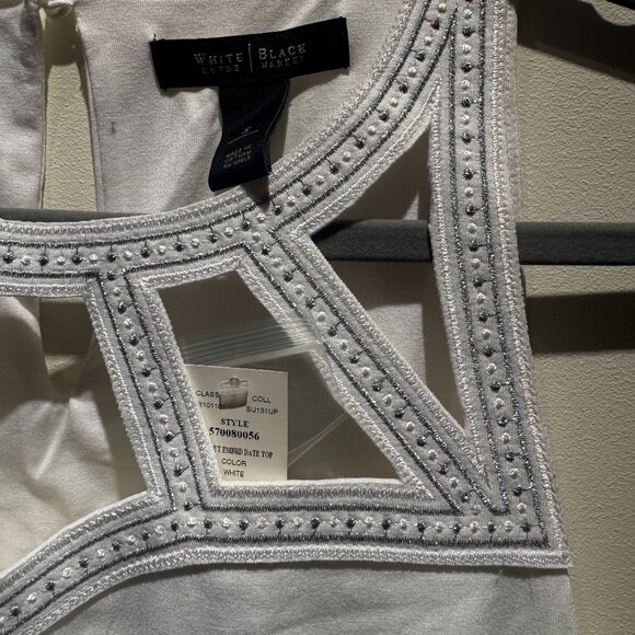 White House Black Market Brand New Sleeveless white top - Picture 4 of 5